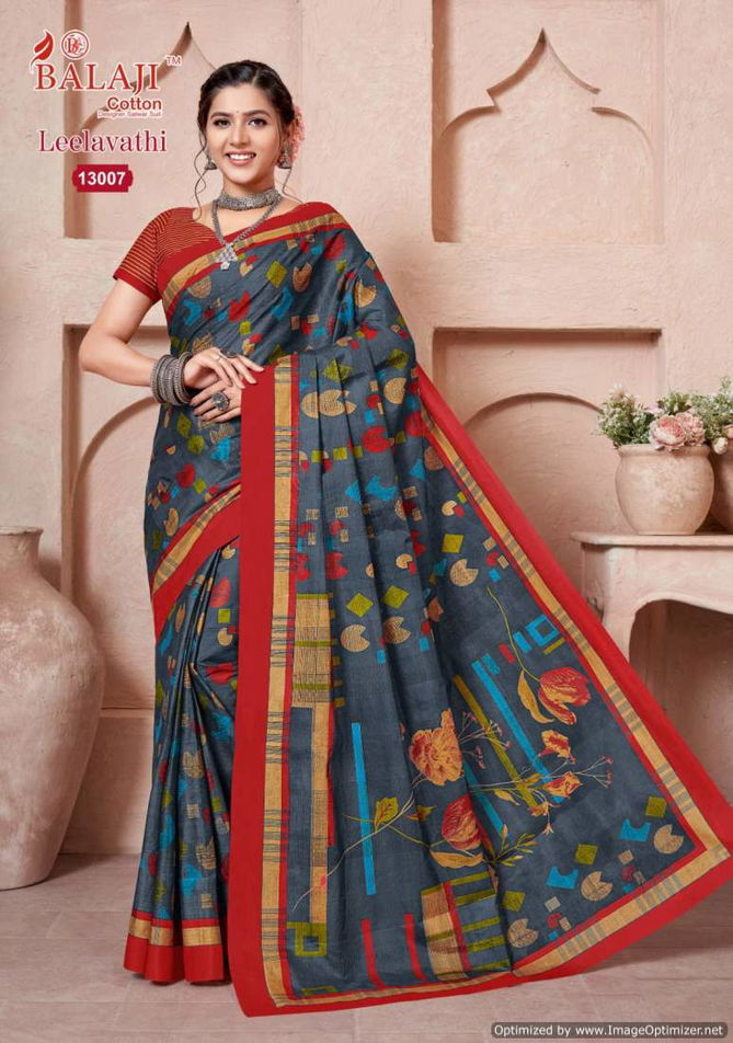 Leelavathi Vol 13 By Balaji Pure Cotton Printed Saree Wholesale Suppliers In India